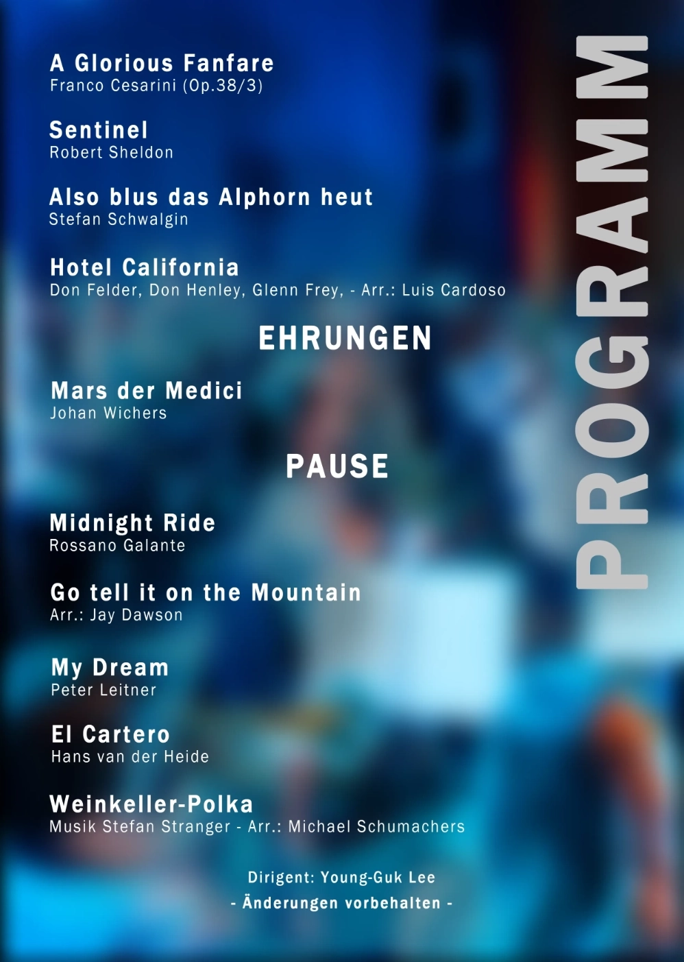 Jahreskonzert Programm